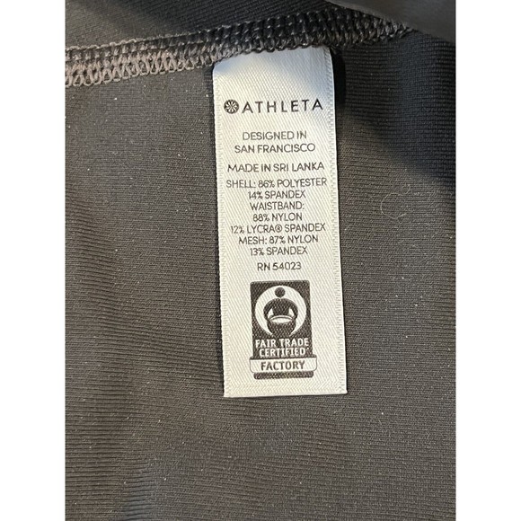 Women's Athleta All Over Gleam Tight Arbor Olive Faux Leather Size Medium 356179 - Picture 8 of 15